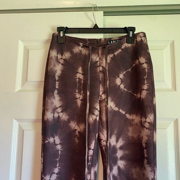 I am Gia medium brown tie die evie pants flare festival concert rave pants - Picture 5 of 10